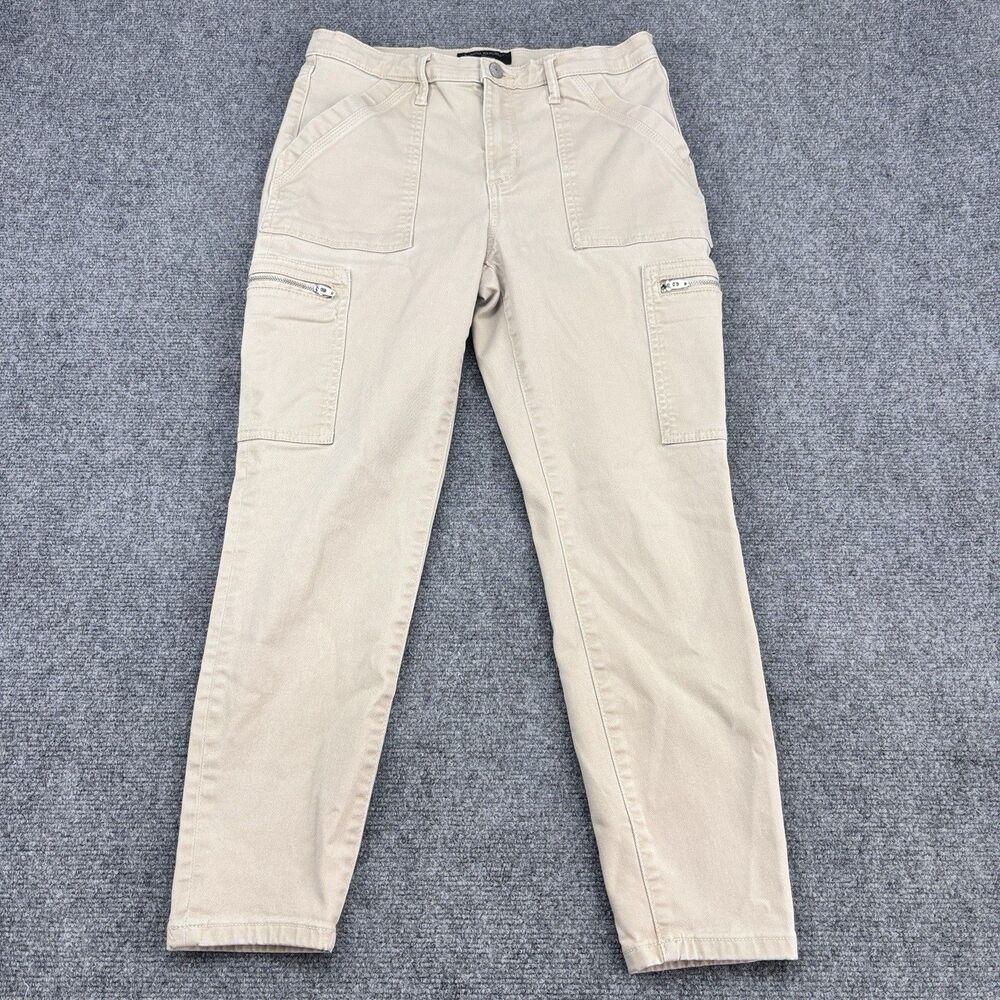 Banana Republic Petite 28/6 High Rise Skinny Cargo Twill Pants Beige